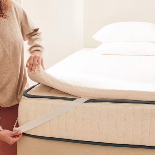 Surmatelas En Latex Naturel 100% - Épaisseur 2,5 Cm, 90x190 Cm - Soulage Les Points De Pression, Confort Ferme Et Respirant